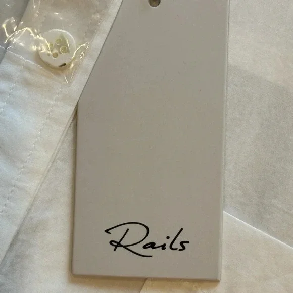 Rails Women’s Arlo White Long Sleeve Button Down Size M - Picture 13 of 13